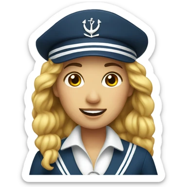 Woman sailor sticker