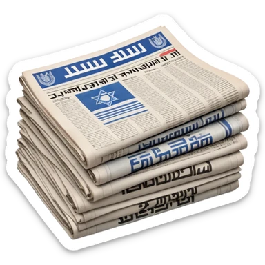 Israel newspapers sticker