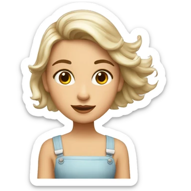 niña pelo cafe piel blanca sticker
