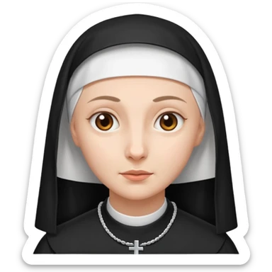 The nun sticker