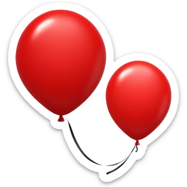 Red and black balloon for Place it next to the name in the directory. sticker