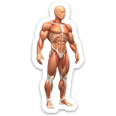 anatomy quadriceps muscles 3d model  sticker