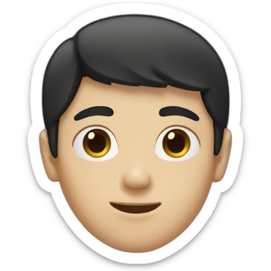 half white boy teenager with black hair sticker