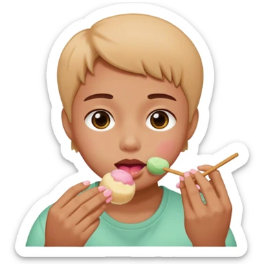 eating mochi sticker