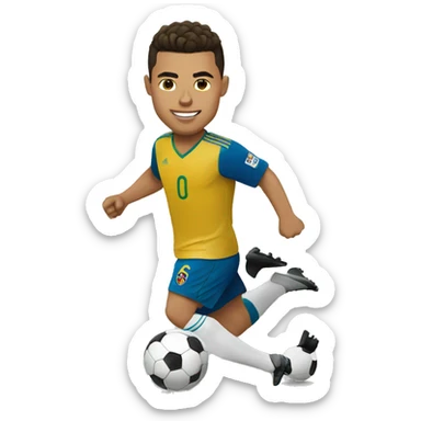 Ronaldo jouant au foot sticker