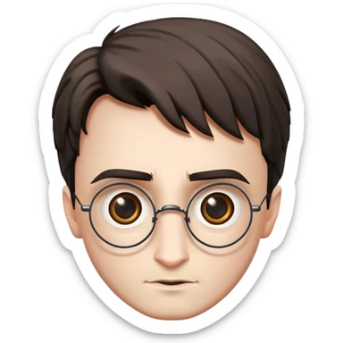 Harry Potter, between the eyebrows appear a scar  sticker