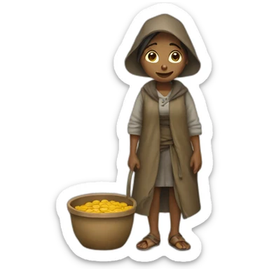 beggar woman sticker