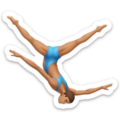 person doing gymnastics acrobatics with aerial flip sticker