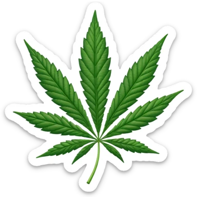 Cannabis leaf sticker