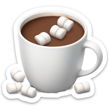 Hot chocolate with marshmallows  sticker