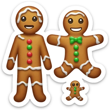 Gingerbread man sticker