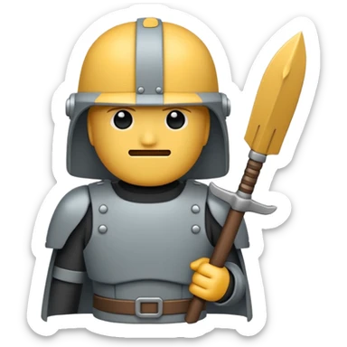 2D Emoji/Icon in the style of the normal chat icons - An emoji of an: Phalanx only one unit to see on the image - flat sticker