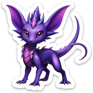 Shiny Salandit-Noivern-Espeon-Hybrid (Full body) sticker