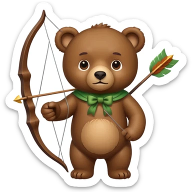 Bear with bow sticker