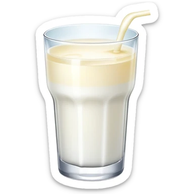 glass of glowing pure milk with divine light, spiritual nourishment sticker