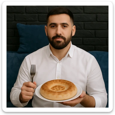 birinchidagi odamni yuziga 2 rasmdagi odamga juda uxshatib chizib bergin xuddu shunday non yen utirganini sticker