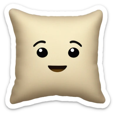 beige pillow sticker