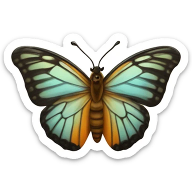 butterfly emerging from cocoon  sticker