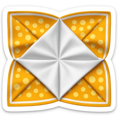 flapped patterned napkin sticker