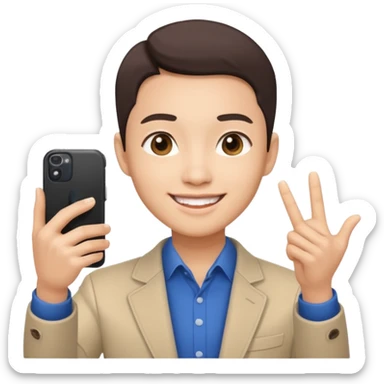 asian influencer selfie sticker