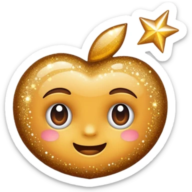 glitter cheap brown sticker