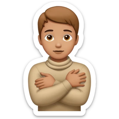 crossing arms over neck sticker