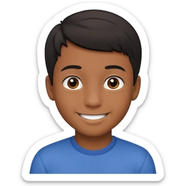 quero um emoji de um menino com pele de sumb sticker