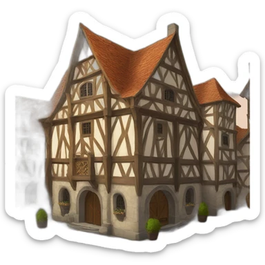 medieval luxurious town hall sticker