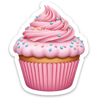 Pastel Pink Cupcake sticker