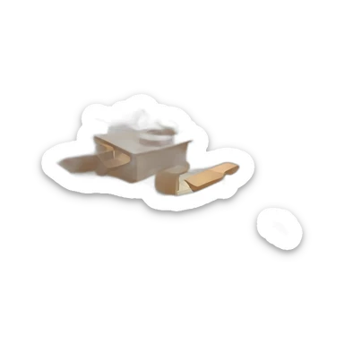 scandinavian modern summer house ortographic perspective sticker