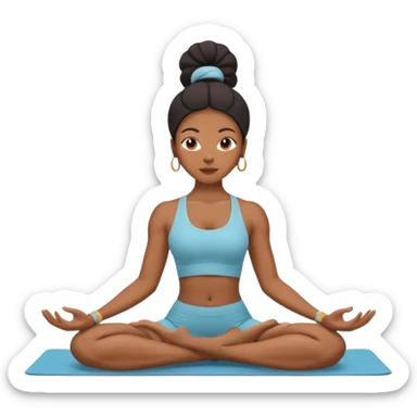 Yoga Practitioner black woman  sticker