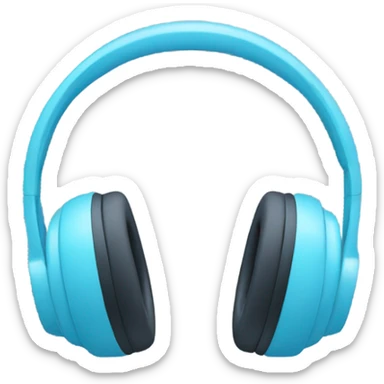 Light blue headphones sticker