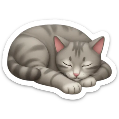 Sleeping cat sticker