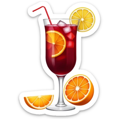 Cóctel tinto de verano  sticker