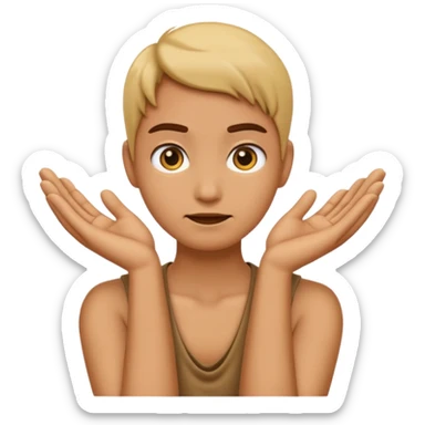 Emoji with eyes rolled back, hands clenched on neck  sticker