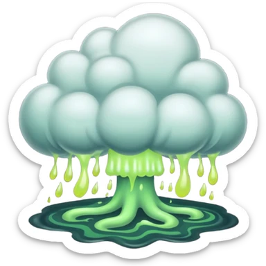 a poisonous cloud of gas, dark swamp color, realism-style sticker