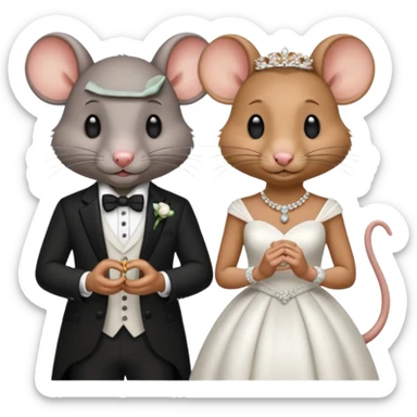 rat husband wife sticker