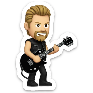 James Hetfield with guitar sticker
