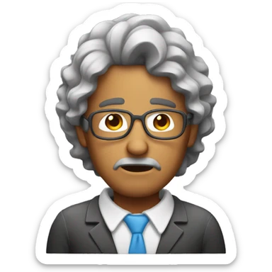 physicist with strong headache sticker