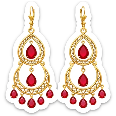 dangling earrings hanging style jewelry, sticker