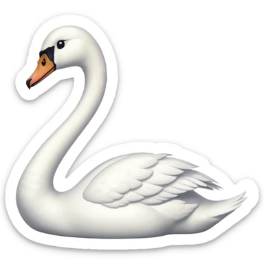 White swan sticker