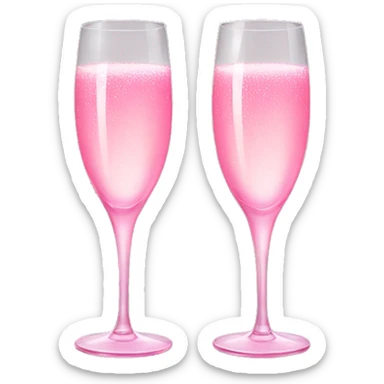 champagne glasses pink sticker