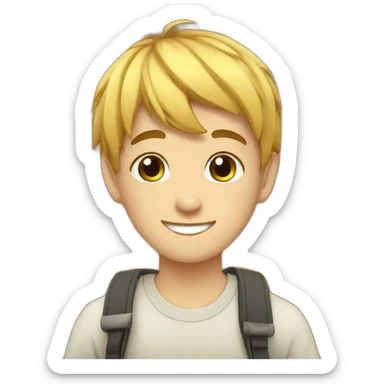 Newyear wishing from cute boy sticker