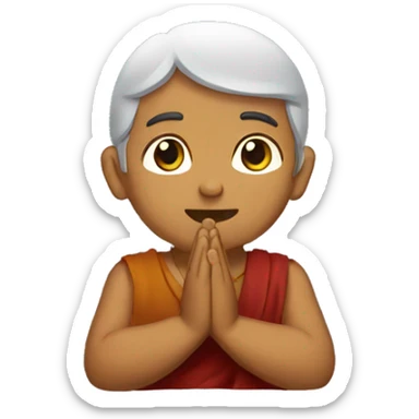 Desi indian people praying to god sticker
