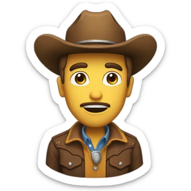 salivating cowboy sticker