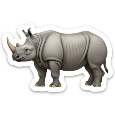 Indian Rhinoceros Full Body sticker