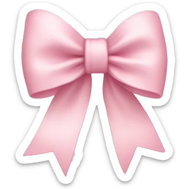 Light pink bow sticker