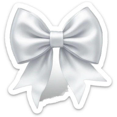 white satin bow sticker