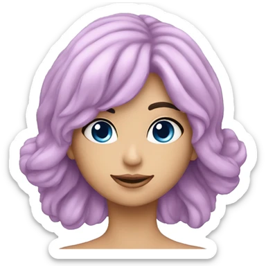 Rosa azul azul sticker