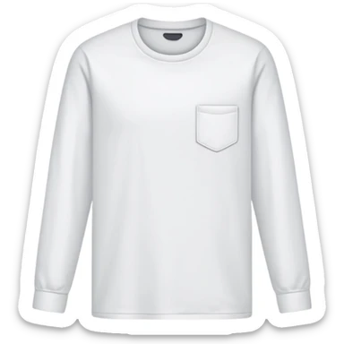 White Long sleeve no just the long sleeve no guy no emoji as well just a plain white long sleeve  sticker
